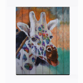 21 X 18 In Giraffe Ribbon Painting Square Shape For Bedroom Hallway Home Decor