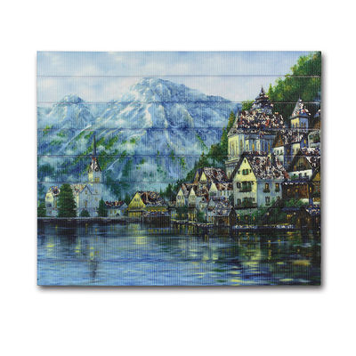 Washable Snow Scene Mountain Ribbon Landscape Paintings