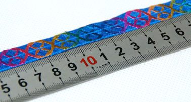 Colorful Rainbow Gold Stretchy Ribbon For Hair Ties , Gifts Wrapping Flat Elastic Ribbon