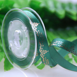 Elegant Christmas Printing Ribbon 9 MM by Foil Gold Print for Holiday Decoration