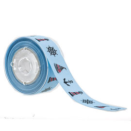 19mm 2 Colors Printed Grosgrain Ribbon For Cosmetic Packaging Decoration