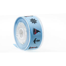19mm 2 Colors Printed Grosgrain Ribbon For Cosmetic Packaging Decoration