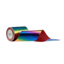 Polyester 75mm Grosgrain Ribbon , Durable Foil Silver Grosgrain Ribbon
