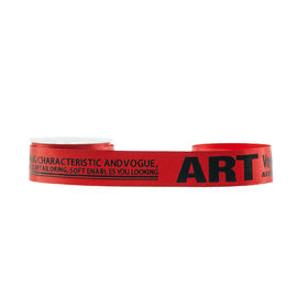 Raised Letter Printed Grosgrain Ribbon 22mm Width Red Color Damage Free