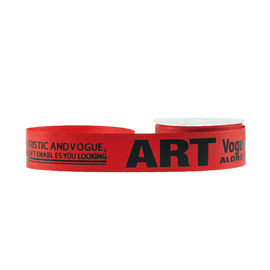 Raised Letter Printed Grosgrain Ribbon 22mm Width Red Color Damage Free
