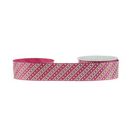 Rose Dots Printed Satin Ribbon For Holiday Wear Resistant Strong Material