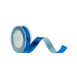 Puff Printing Soft Satin Ribbon , 13mm Single Face Pleated Satin Ribbon