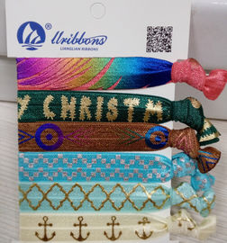Kids / Girls Elastic Hair Bands / Hair Ties 8cm Length Various Colors Printed