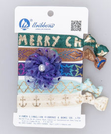 Christmas Design Elastic Hair Bands Various Colors Elastic Waistbands Printed