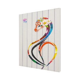 Decorative Snake Ribbon Painting Polyester / Canvas Material With Frame