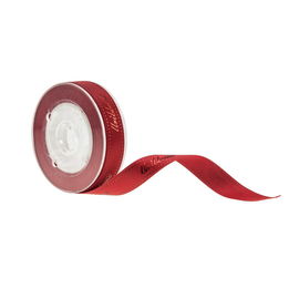 Foil Red Gold Printed Satin Ribbon For New Year ' Gifts Packaging 13mm Width