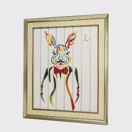 67.5 X 57cm Ribbon Painting Twelve Animals Rabbit Paint Polyester Canvas Material