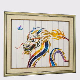 Dragon Chinese Zodiac Artwork , Framed Decorative Paintings For Living Room