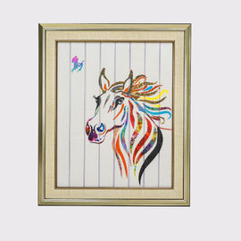 Chinese Zodiac Painting Twelve Animals Horse Home Decor Ribbon Painting Framed Art Decorative Wall Hangings