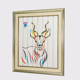 Chinese Zodiac Painting Twelve Animals Goat Home Decor Ribbon Painting Framed Art Decorative Wall Hangings