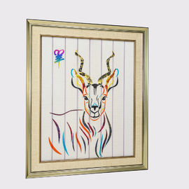 Chinese Zodiac Painting Twelve Animals Goat Home Decor Ribbon Painting Framed Art Decorative Wall Hangings