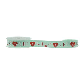 Love Printing Custom Elastic Ribbon , Valentine ' S Day Pre Tied Bows On Elastic