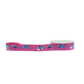 Pink Dolphin Printed Elastic Ribbon Wristband Damage Free Customer Length