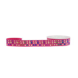 Dots Printing Stretch Loop Ribbon , Gifts Packaging Decorative Elastic Ribbon