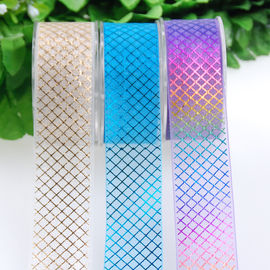 Rainbow 25 Mm Printed Sheer Ribbon Tear Resistant For Perfume Packaging