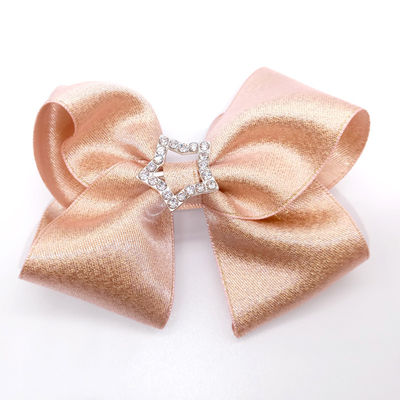Fashion Champagne 6&quot;Children Hair Bows With Clips Set For Birthday Gifts