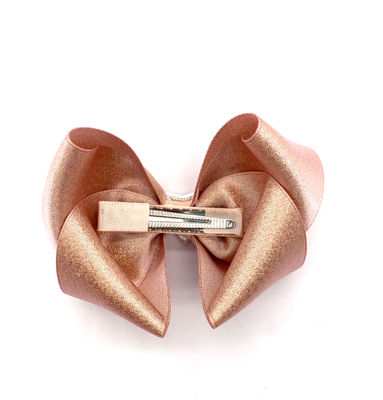 Fashion Champagne 6&quot;Children Hair Bows With Clips Set For Birthday Gifts