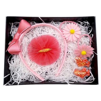 Sunflower Lace Headbands Bow 6 Inches Girls Hair Accessories Set