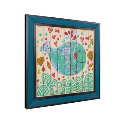 Kids Room Decor Square washable Ribbon Animal Paintings