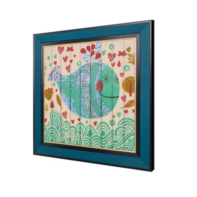 Kids Room Decor Square washable Ribbon Animal Paintings