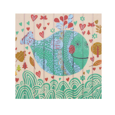 Kids Room Decor Square washable Ribbon Animal Paintings