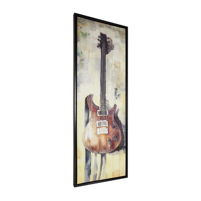 3 Pcs 3 Colors Guitars Ribbon Panels Paintings For Hotel