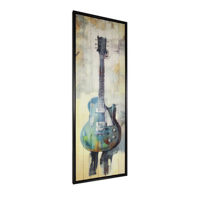 3 Pcs 3 Colors Guitars Ribbon Panels Paintings For Hotel